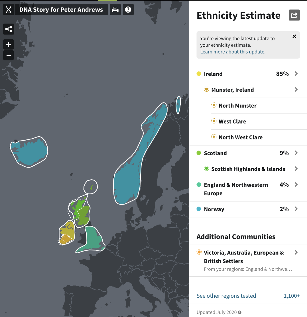 2020 DNA Ethnicity form
          Ancestry