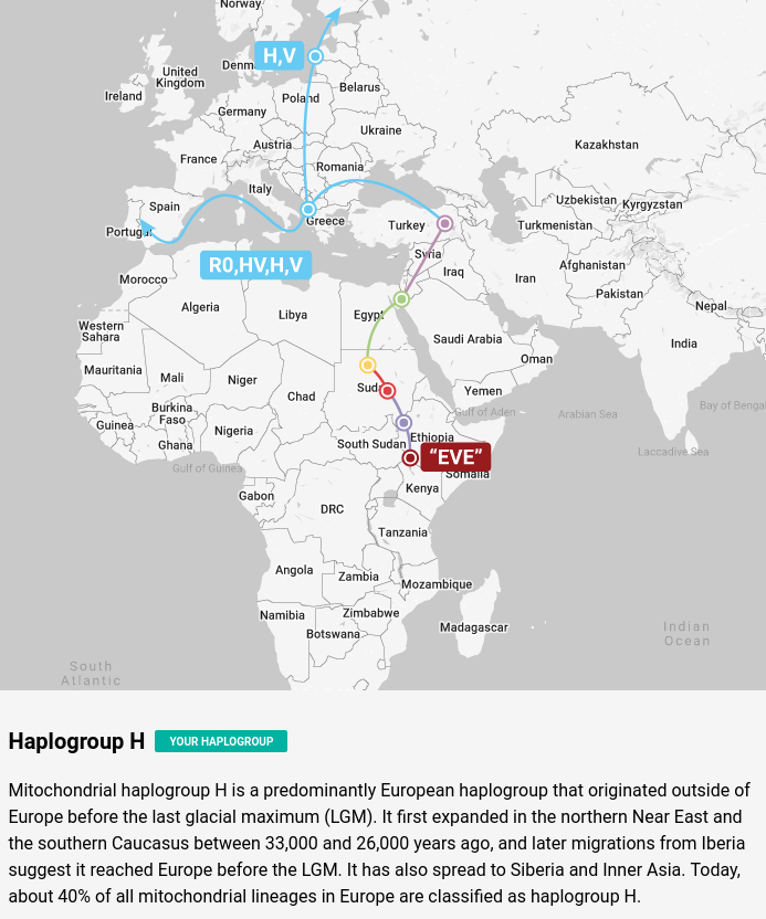 FTDNA Maternal Haplogroup